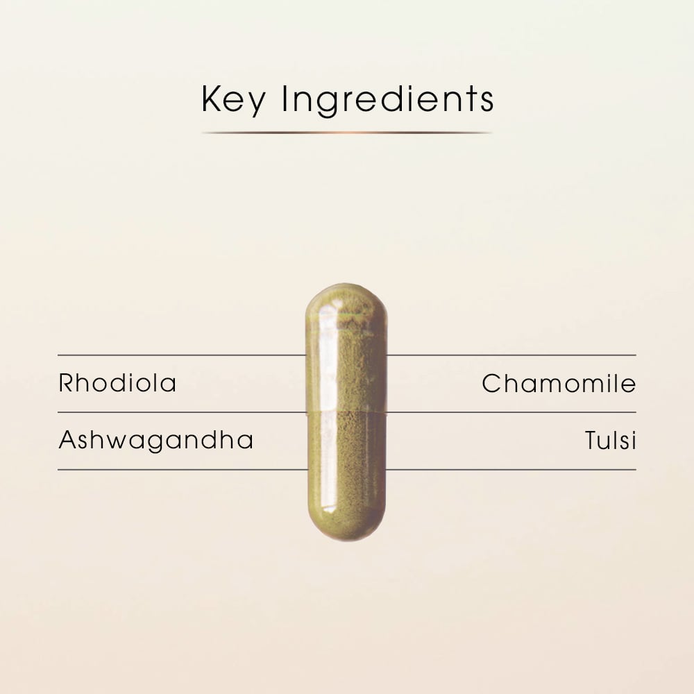 Balance Capsules – vegan herbal capsules with adaptogens for calm and clarity.