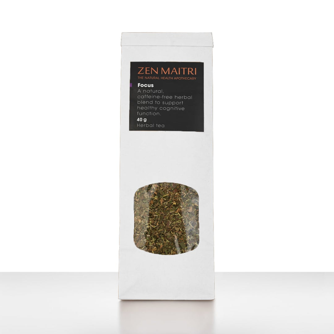 Tea package with 'Zen Maitri' branding on a white background