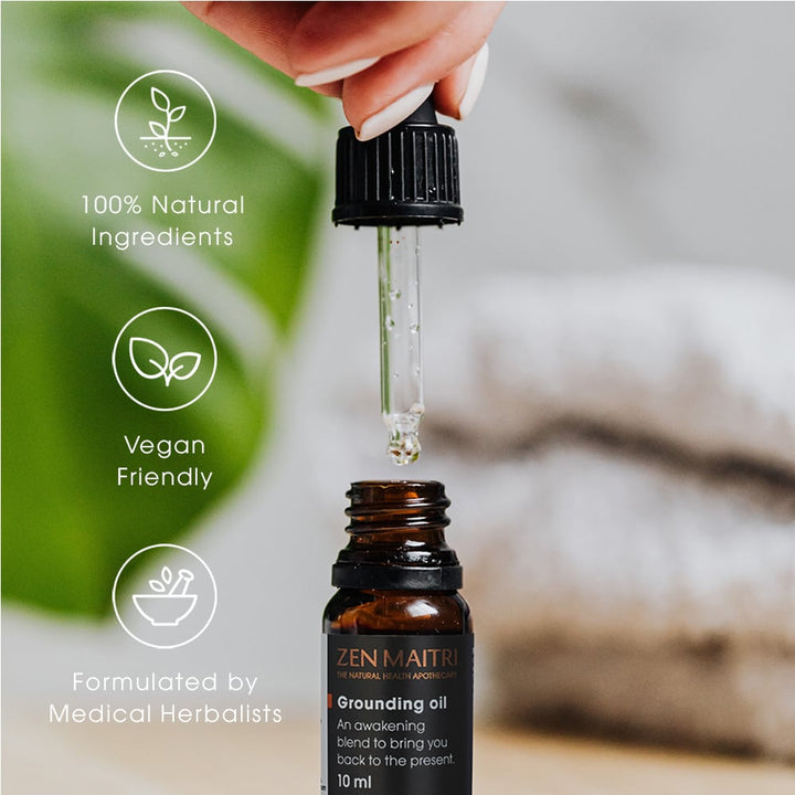 Grounding Aromatherapy Oil – Calming & Centring Blend, 10ml