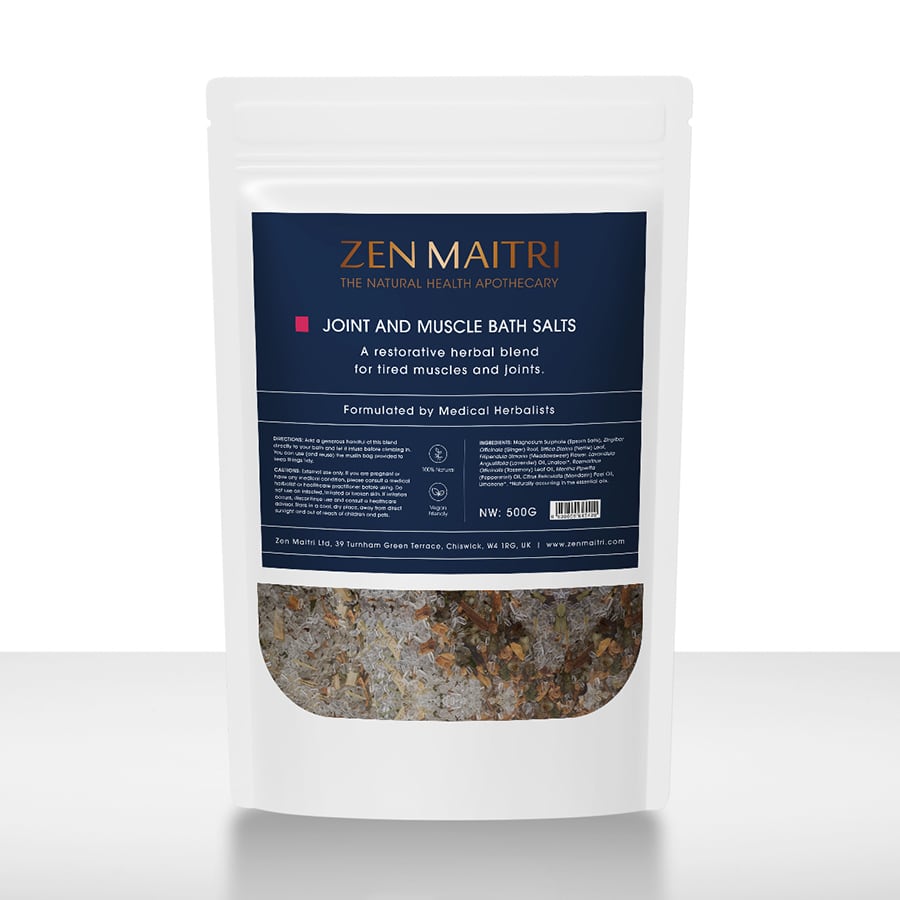 Joint & Muscle Bath Salts – Epsom & Ginger Soak, 500g