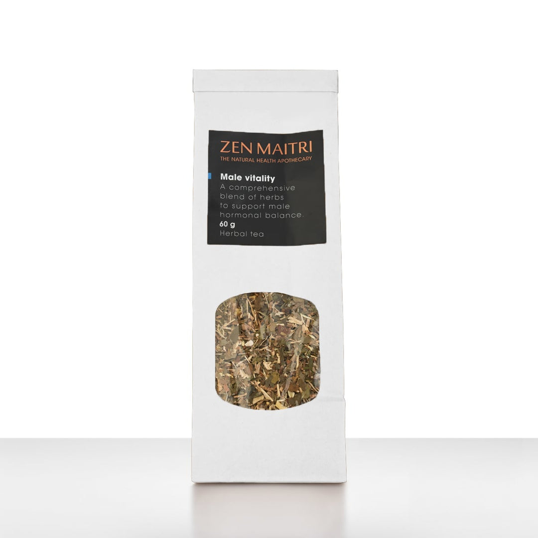 Tea package with 'Zen Maitri' branding on a white background