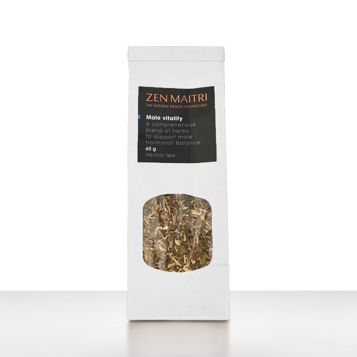 Tea package with 'Zen Maitri' branding on a white background