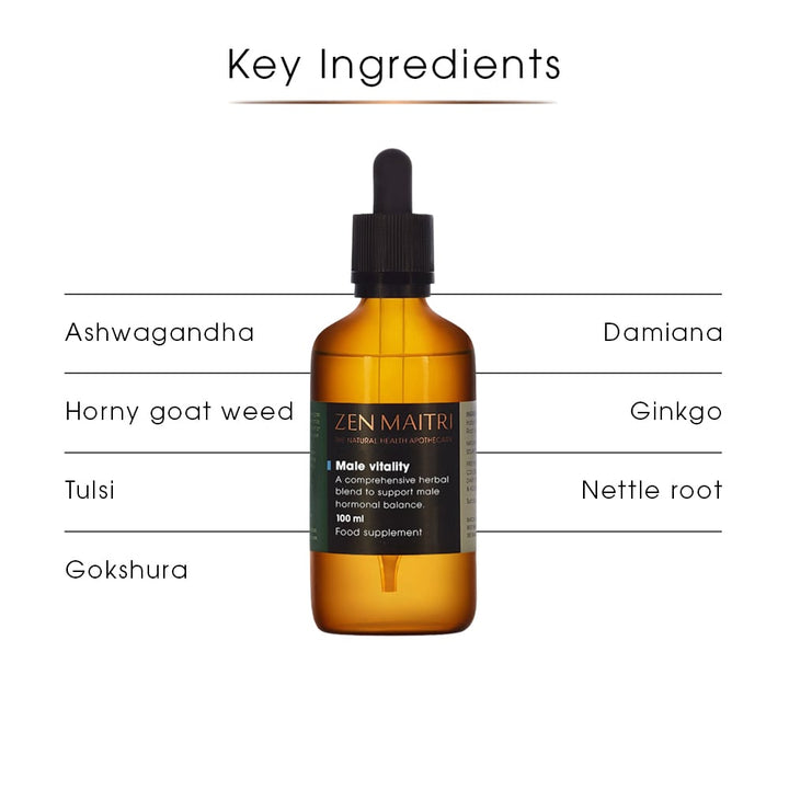 Male Vitality Tincture – Herbal Tonic for Men’s Wellbeing, 100ml