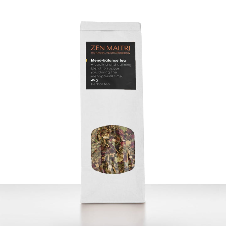 Tea package with 'Zen Maitri' branding on a white background