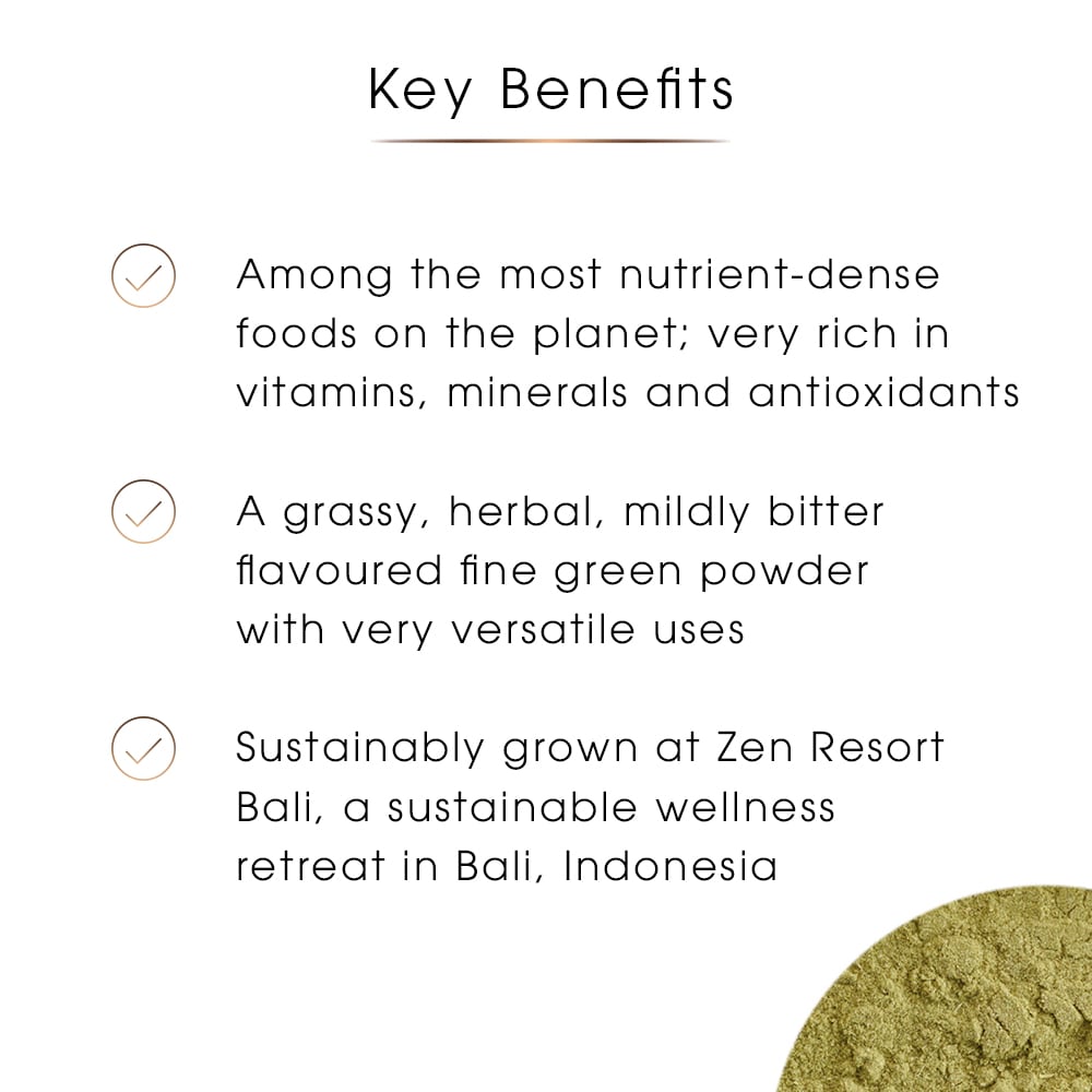 Balinese Moringa - Supergreen Organic Powder, Daily Wellness, 150 g