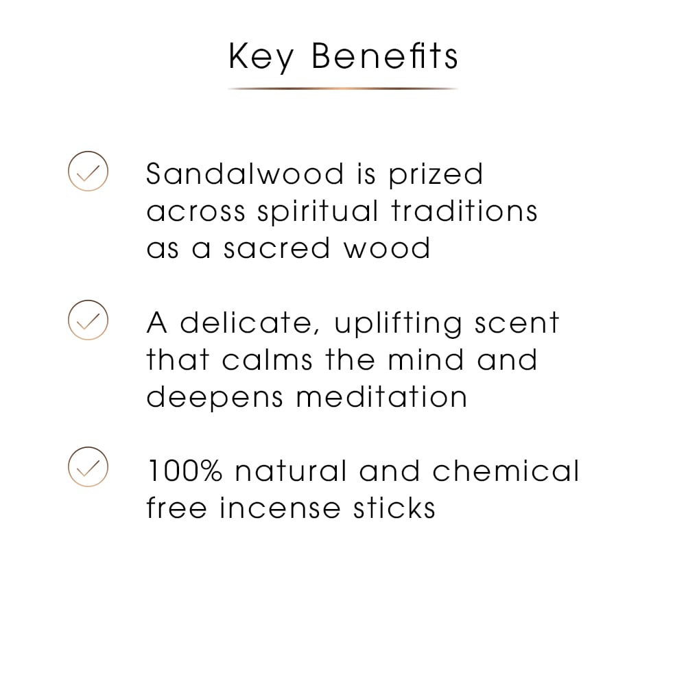Mysore Sandalwood Incense Sticks – Warm, Grounding Aroma, 20 Sticks