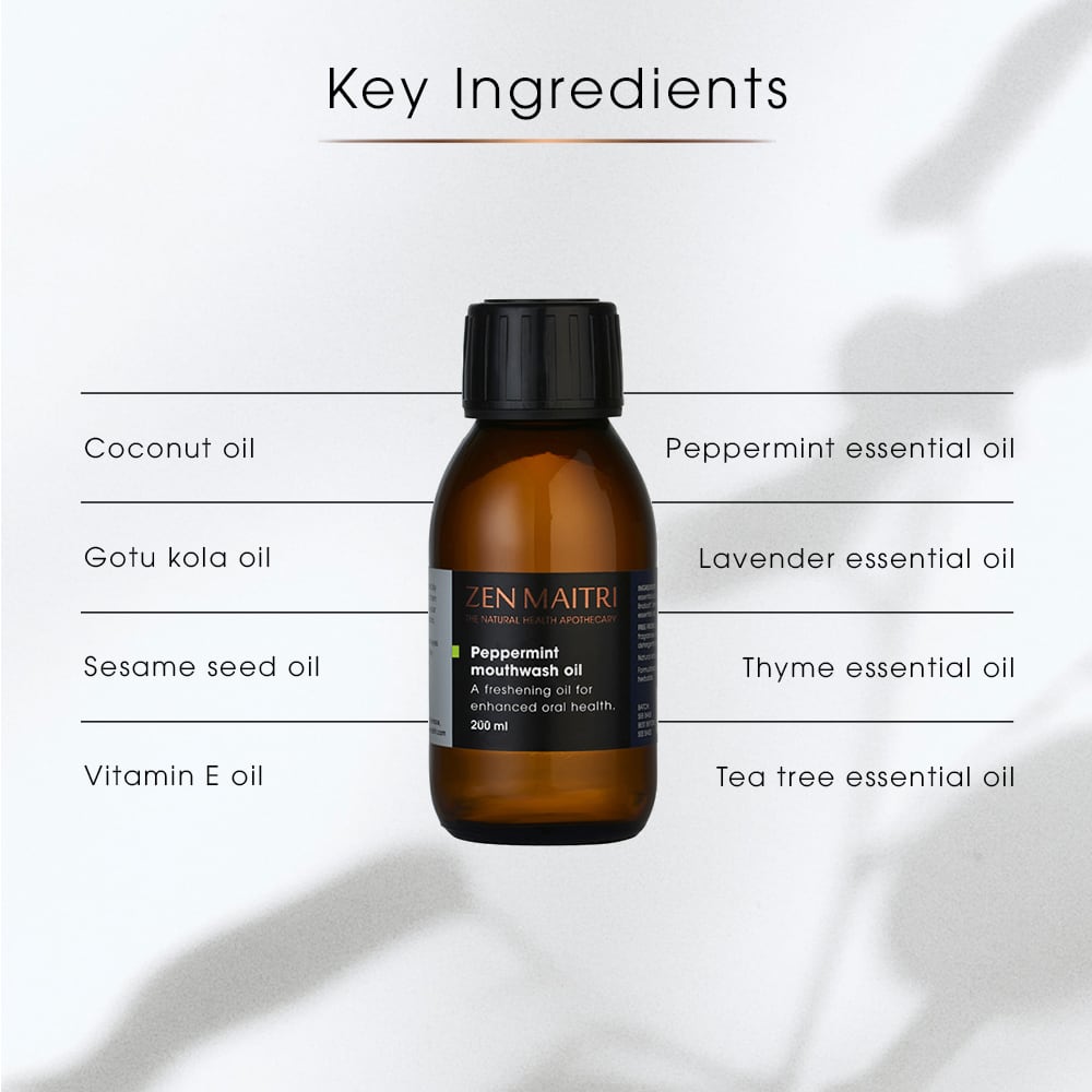 Peppermint Oil Pulling – Coconut & Sesame Oil, 200ml
