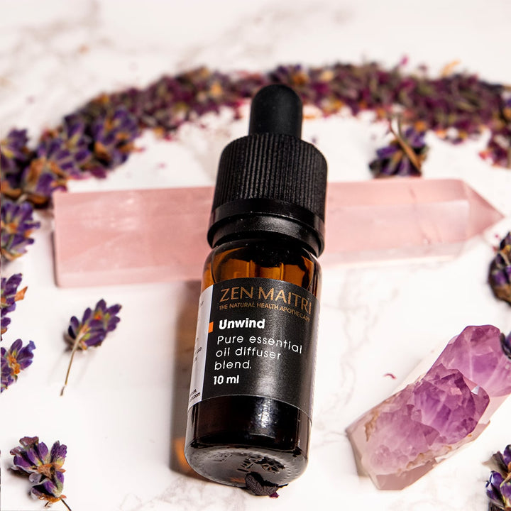 Unwind Essential Oil Blend – Lavender & Sandalwood for Calm, 10ml