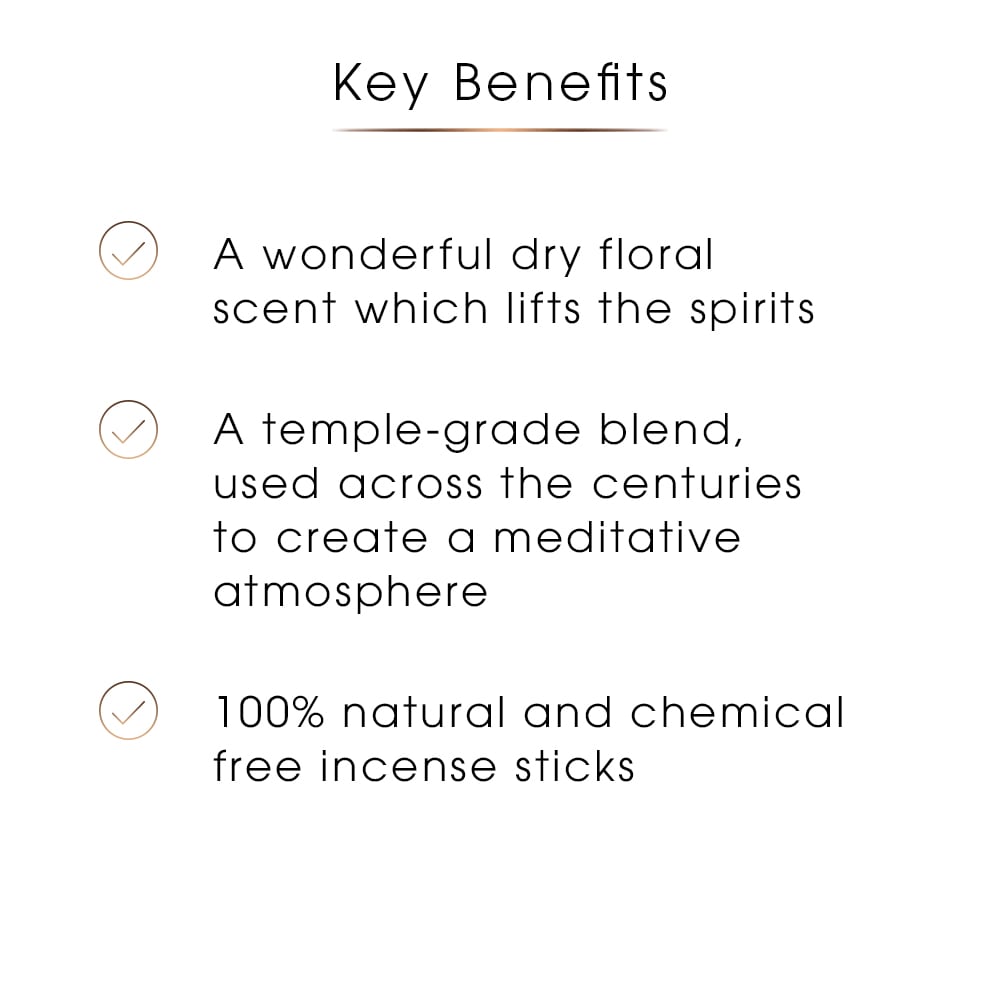 Vrindavan Incense Sticks – Uplifting Floral Aroma, 20 Sticks