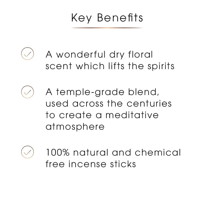 Vrindavan Incense Sticks – Uplifting Floral Aroma, 20 Sticks