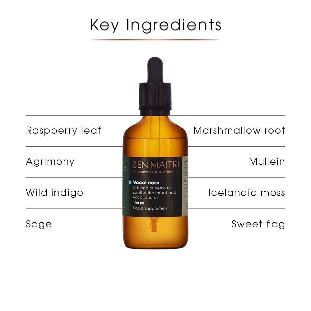Vocal Ease Tincture – Voice & Throat Herbal Support, 100ml