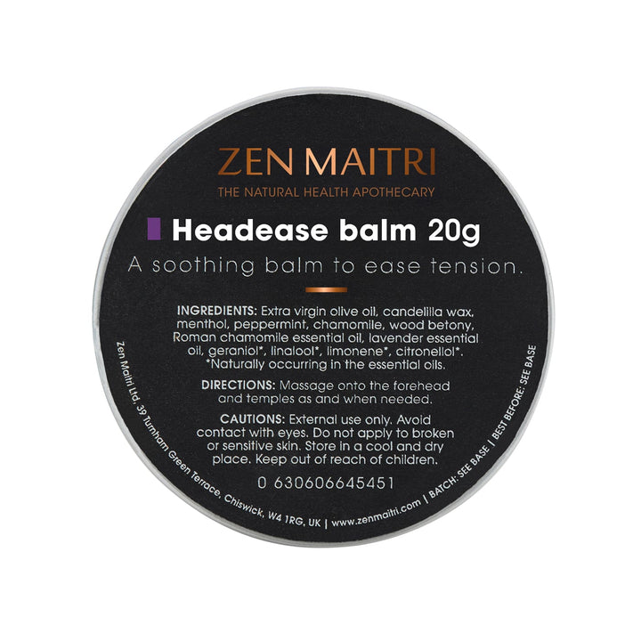 Headease Balm – Cooling Herbal Balm for Head Tension, 20g