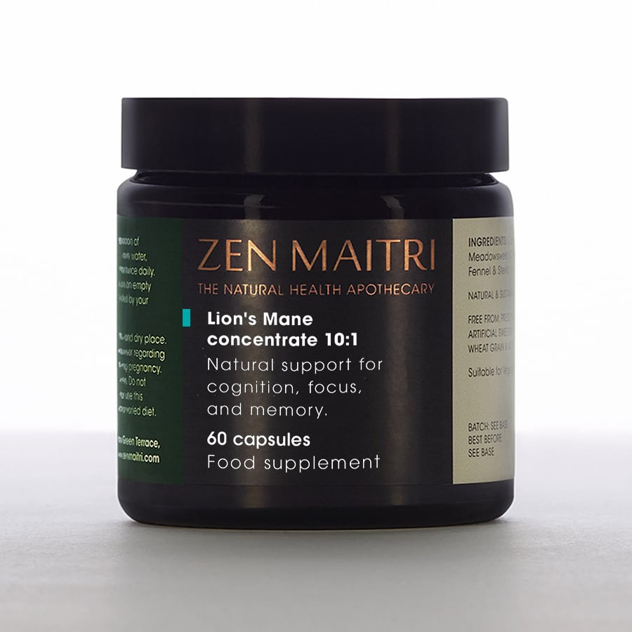 Lion’s Mane Concentrate 10:1 – Focus, Clarity & Memory Support, 60 Capsules