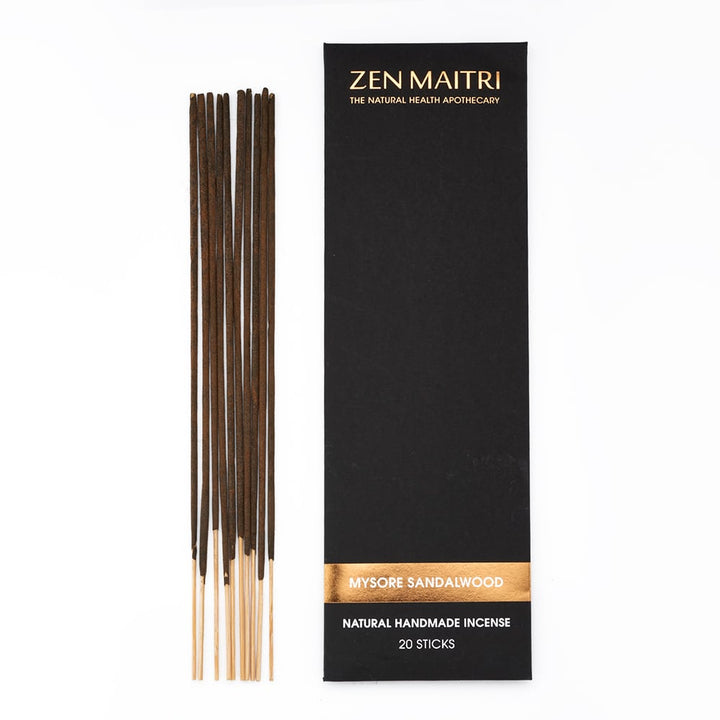 Mysore Sandalwood Incense Sticks – Warm, Grounding Aroma, 20 Sticks